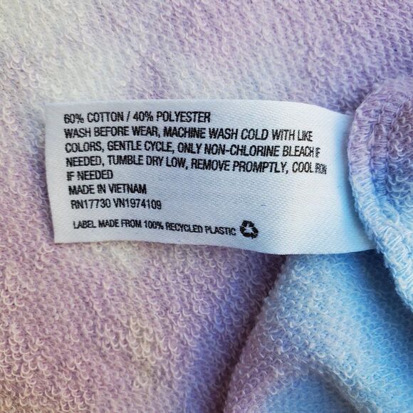 Colsie tie dye cropped long sleeve sweatshirt - Picture 12 of 12